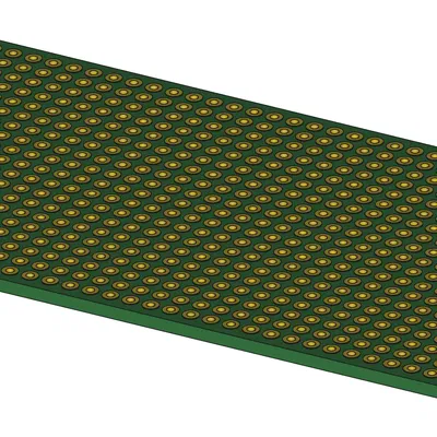 Mô hình 3D PCB Prototyping 100x50 H25PR050 chuẩn xác cho kỹ thuật