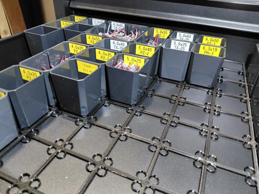 Lưới chia ngăn kéo tương thích Sortimo T-BOXX (9x10) - Hệ thống module - Image 3