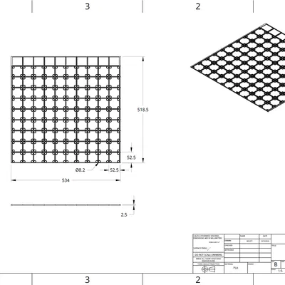 Lưới chia ngăn kéo tương thích Sortimo T-BOXX (9x10) - Hệ thống module