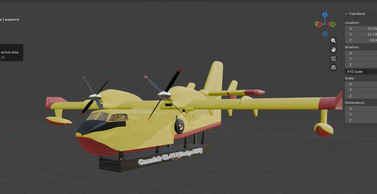 Mô hình máy bay chữa cháy Canadair CL-415 in 3D chất lượng cao - Image 2