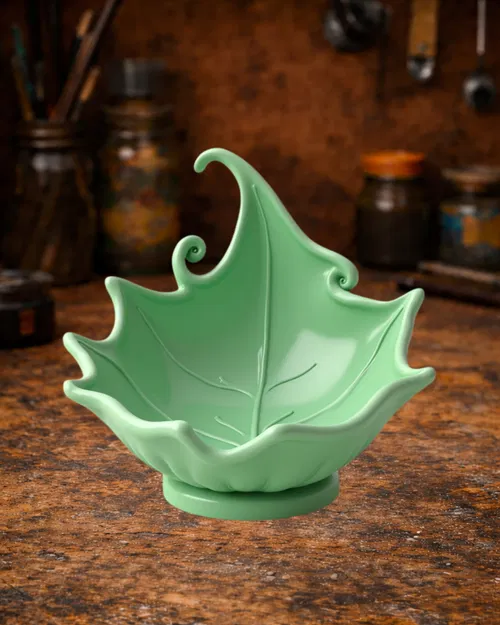 Khay Đựng Đồ Hình Lá Cây Thanh Lịch - Mẫu In 3D Decor Độc Đáo - Image 1