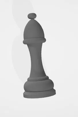 Mô hình quân cờ Tượng (Bishop) in 3D cổ điển - Image 1