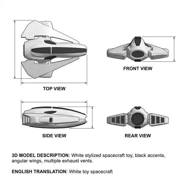 Mô hình phi thuyền vũ trụ (Spaceship) 3D in đồ chơi độc đáo - Image 2