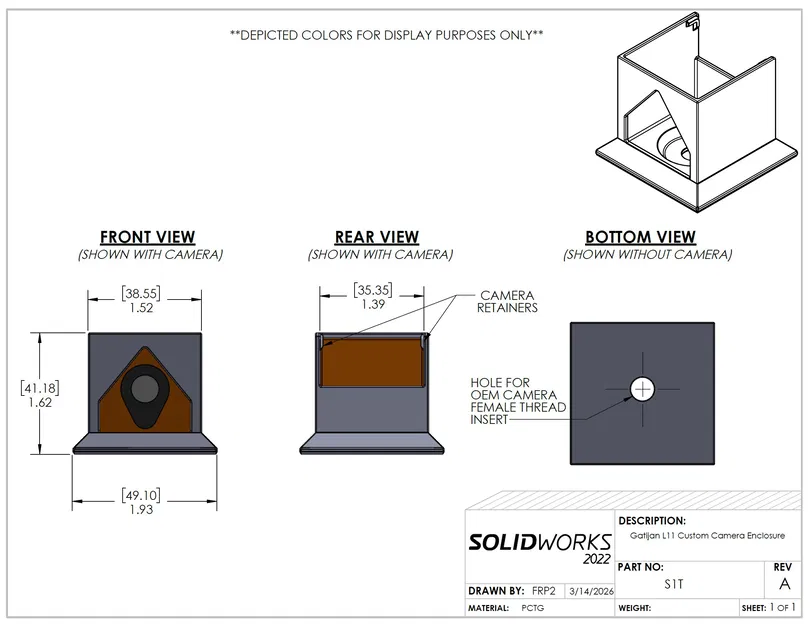 Vỏ bảo vệ tùy chỉnh cho camera nhỏ (Model: Gatijan 4K Wireless S1T) - Image 3