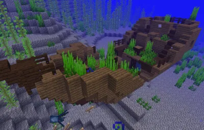 Mô hình tàu đắm Minecraft 3D trang trí bể cá cực chất - Image 1