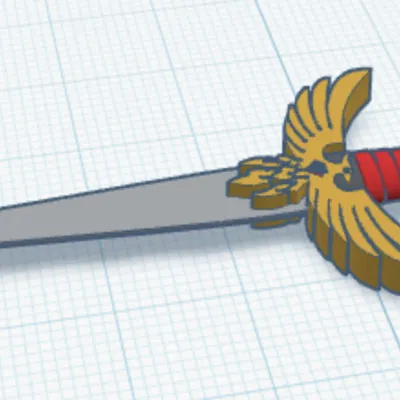 Mô hình Royal Knife trang trí phong cách lâu đài trung cổ 3D