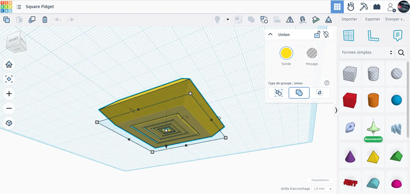 Mô hình Square Fidget (Đồ chơi giải trí) - Image 3