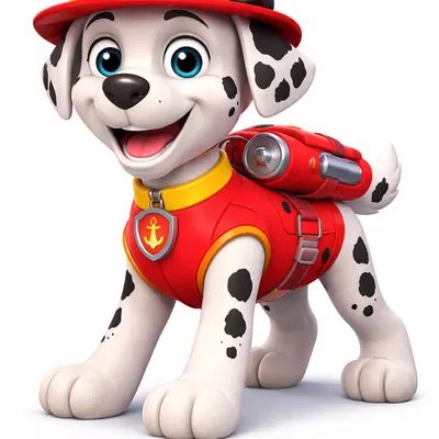 Mô hình 3D chú chó cứu hộ Marshall từ Paw Patrol đáng yêu
