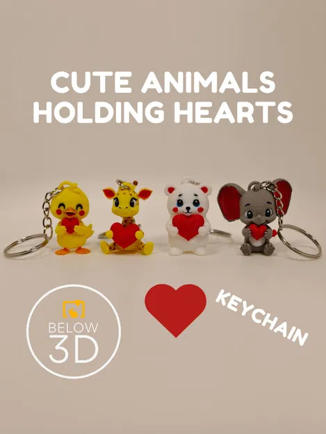 Móc khóa thú cưng ôm trái tim dễ thương - Tập 2 - Image 2