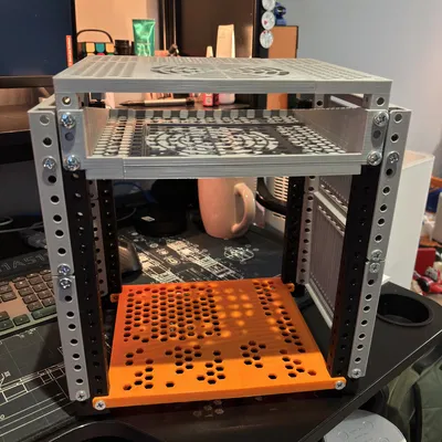 Kệ đỡ 3D cho tủ rack server 10 inch - In tốt trên máy 220x220mm