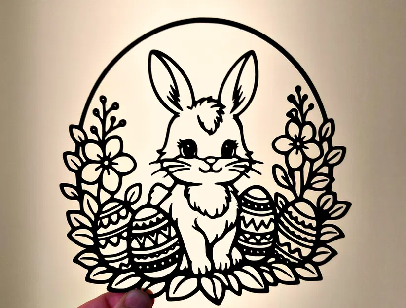 Trang trí 3D Phục sinh – Thỏ 8 - Image 3