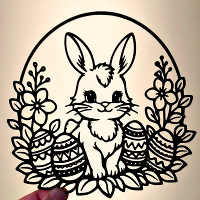 Trang trí 3D Phục sinh – Thỏ 8