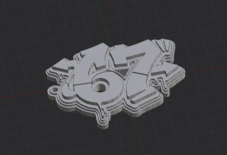 Móc khóa số 67 (SIX SEVEN) - Image 1