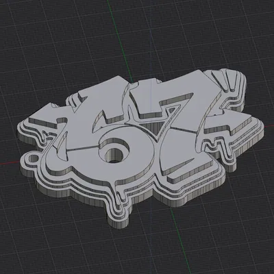 Móc khóa số 67 (SIX SEVEN)