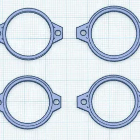 Vành che ổ khóa pin xe đạp điện (Bezel cho ebike) - Mẫu in 3D hữu ích