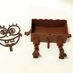 Khay đựng bông rửa chén hình Spongebob kèm ống thoát nước