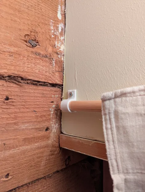 Pat treo tường cho thanh gỗ 15mm - Giải pháp treo rèm tối giản - Image 1