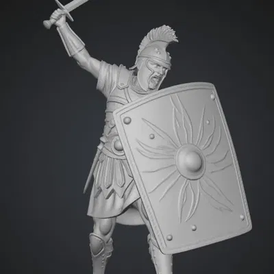 Mô hình 3D Legionary Charge - Chiến binh La Mã dũng mãnh