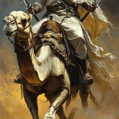 Mô hình 3D Kỵ sĩ sa mạc cưỡi lạc đà (Desert Knight) đầy uy nghiêm