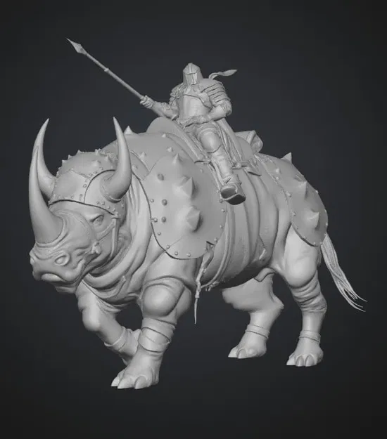 Mô hình Ironhorn Warcharger: Chiến binh tê giác in 3D cực chất - Image 1