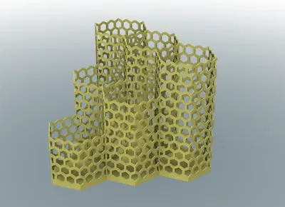 Ống đựng bút họa tiết tổ ong - Honeycomb pen organizer - Image 2