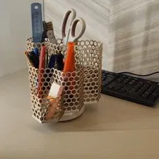 Ống đựng bút họa tiết tổ ong - Honeycomb pen organizer