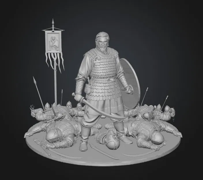 Mô hình 3D Last Stand of the Iron Warlord Chiến binh Sắt Cương Trực - Image 1