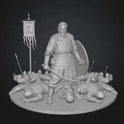 Mô hình 3D Last Stand of the Iron Warlord Chiến binh Sắt Cương Trực