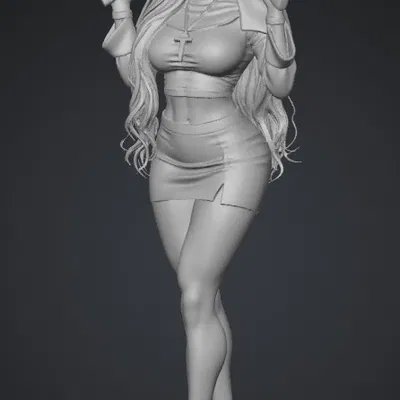 Mô hình nữ tu sĩ cầm súng Gunslinger Nun in 3D ấn tượng