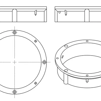 Bộ chuyển đổi loa xe hơi 165 mm (VD: VW Passat 3BG / B5, ...)