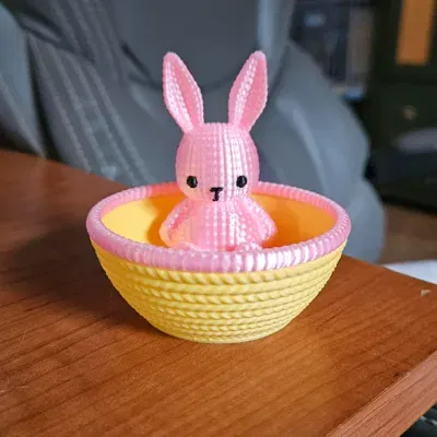 Cute Bunny Bowls - Mô hình khay đựng đồ hình thỏ 3D dễ thương - Image 3