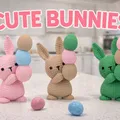 Mô hình thỏ Cute Bunnies in 3D trang trí decor xinh xắn - Thumbnail 1
