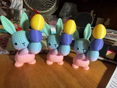 Mô hình thỏ Cute Bunnies in 3D trang trí decor xinh xắn - Image 2