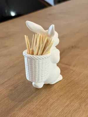 Mô hình chú thỏ đeo giỏ trang trí - In 3D dễ thương cho mùa xuân - Image 2