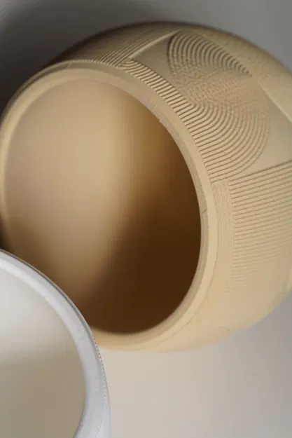 Bộ Bình Hoa Hình Học Uốn Lượn Phong Cách Art Deco - Mẫu Bình Họa Tiết Xoắn Ốc - Image 2