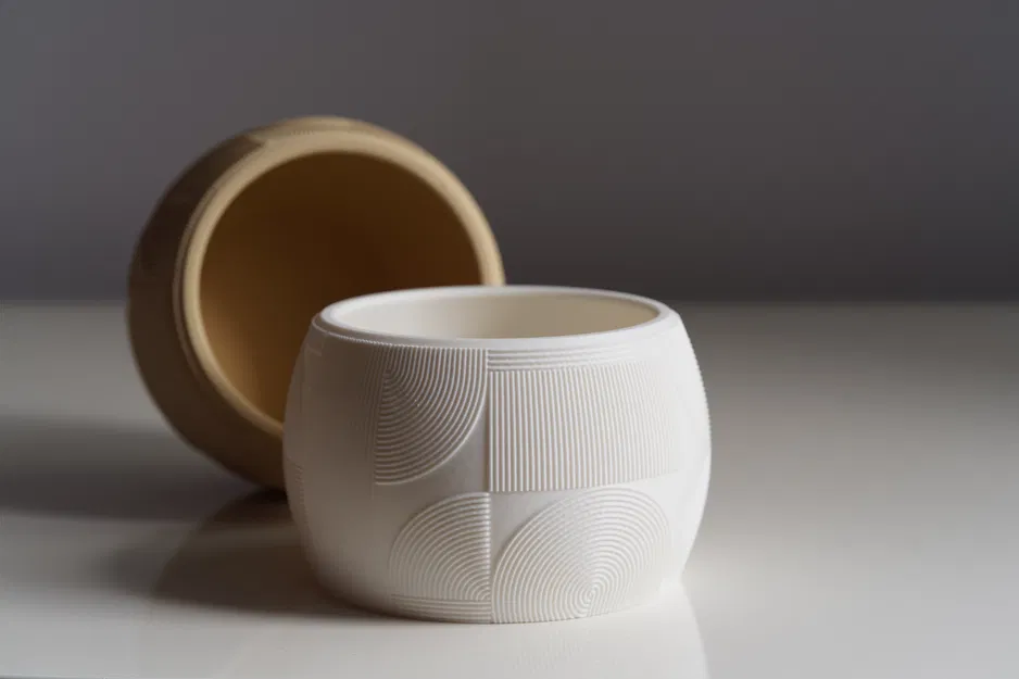 Bộ Bình Hoa Hình Học Uốn Lượn Phong Cách Art Deco - Mẫu Bình Họa Tiết Xoắn Ốc - Image 8