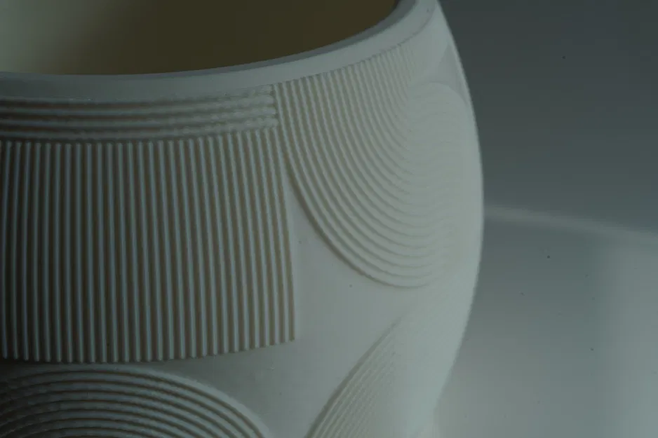 Bộ Bình Hoa Hình Học Uốn Lượn Phong Cách Art Deco - Mẫu Bình Họa Tiết Xoắn Ốc - Image 9