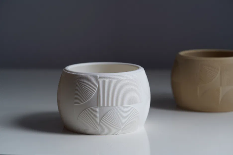 Bộ Bình Hoa Hình Học Uốn Lượn Phong Cách Art Deco - Mẫu Bình Họa Tiết Xoắn Ốc - Image 10