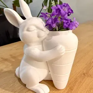 Bình Hoa Hình Củ Cà Rốt Chú Thỏ Phục Sinh