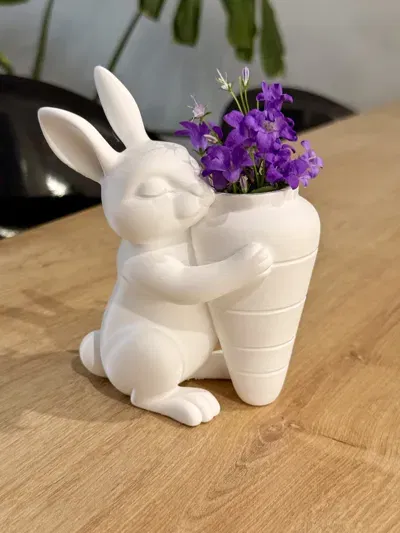 Bình Hoa Hình Củ Cà Rốt Chú Thỏ Phục Sinh - Image 2