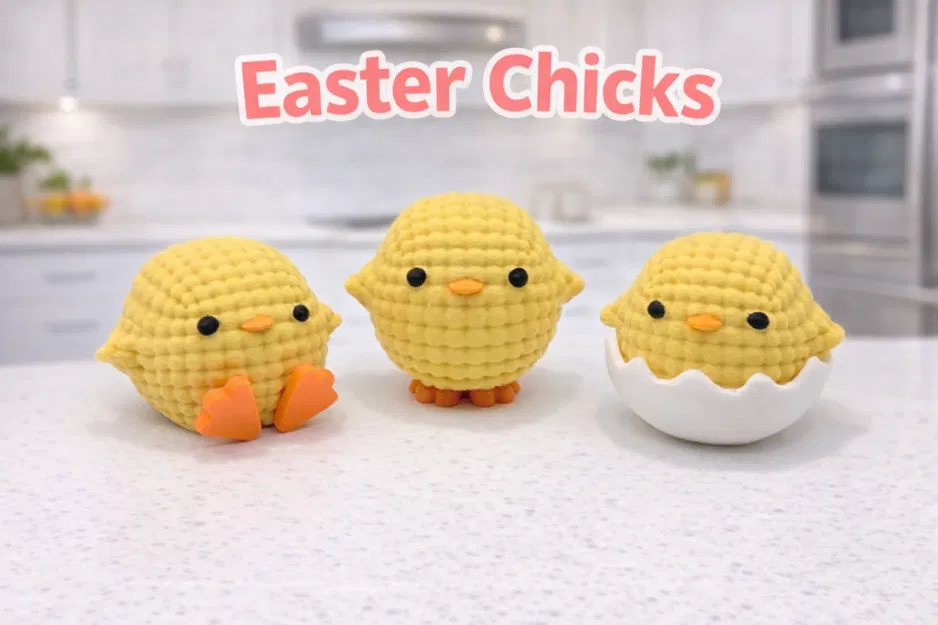 Mô hình chú gà con Easter (Easter chick) xinh xắn in 3D - Image 1