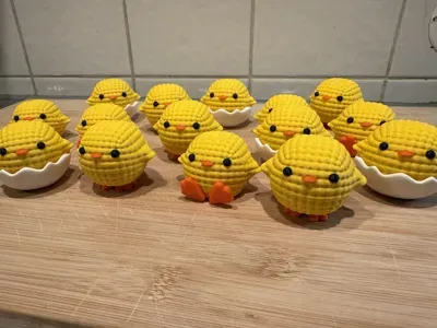 Mô hình chú gà con Easter (Easter chick) xinh xắn in 3D - Image 2