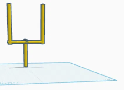 Mô hình khung thành bóng bầu dục mini 3D cho bàn làm việc - Image 1