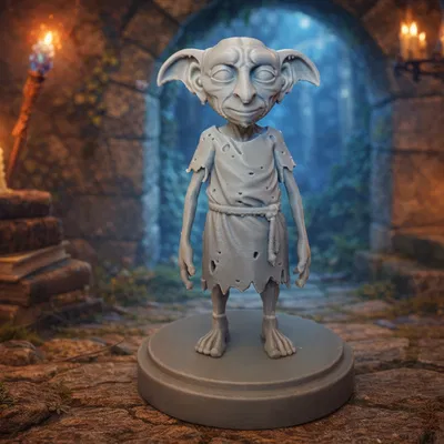 Mô hình 3D Dobby Gia tinh Harry Potter ấn tượng