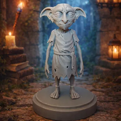 Mô hình 3D Dobby Gia tinh Harry Potter ấn tượng