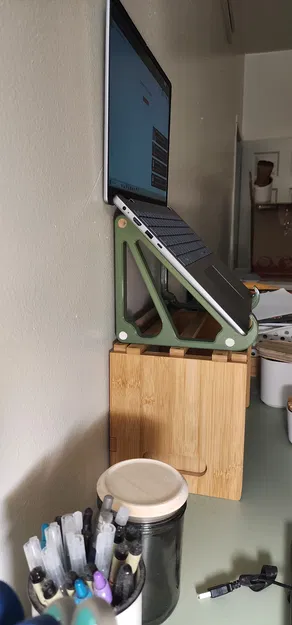 Giá đỡ laptop từ thanh gỗ tròn 1/2 inch - Image 2