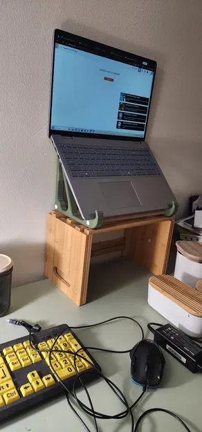 Giá đỡ laptop từ thanh gỗ tròn 1/2 inch - Image 4