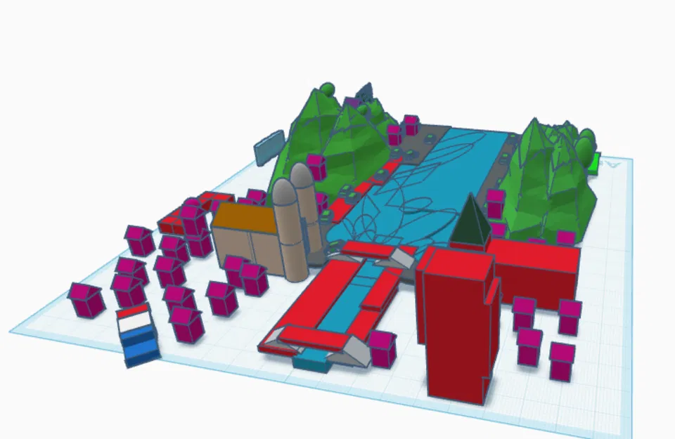 Mô hình 3D thành phố Zurich (Zurich City) - Thiết kế kiến trúc tối giản - Image 2