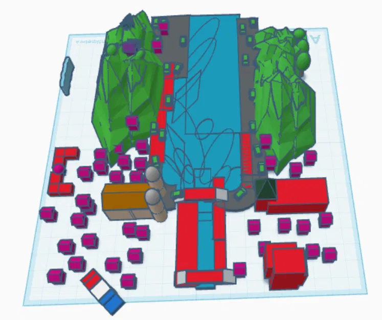 Mô hình 3D thành phố Zurich (Zurich City) - Thiết kế kiến trúc tối giản - Image 3