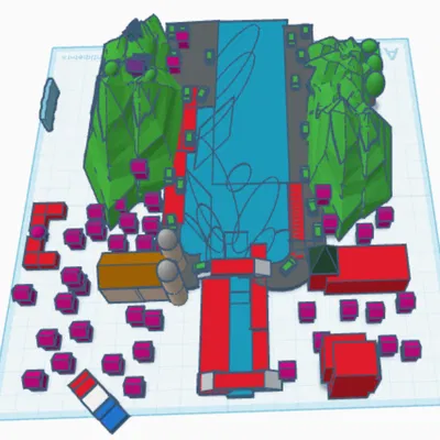 Mô hình 3D thành phố Zurich (Zurich City) - Thiết kế kiến trúc tối giản